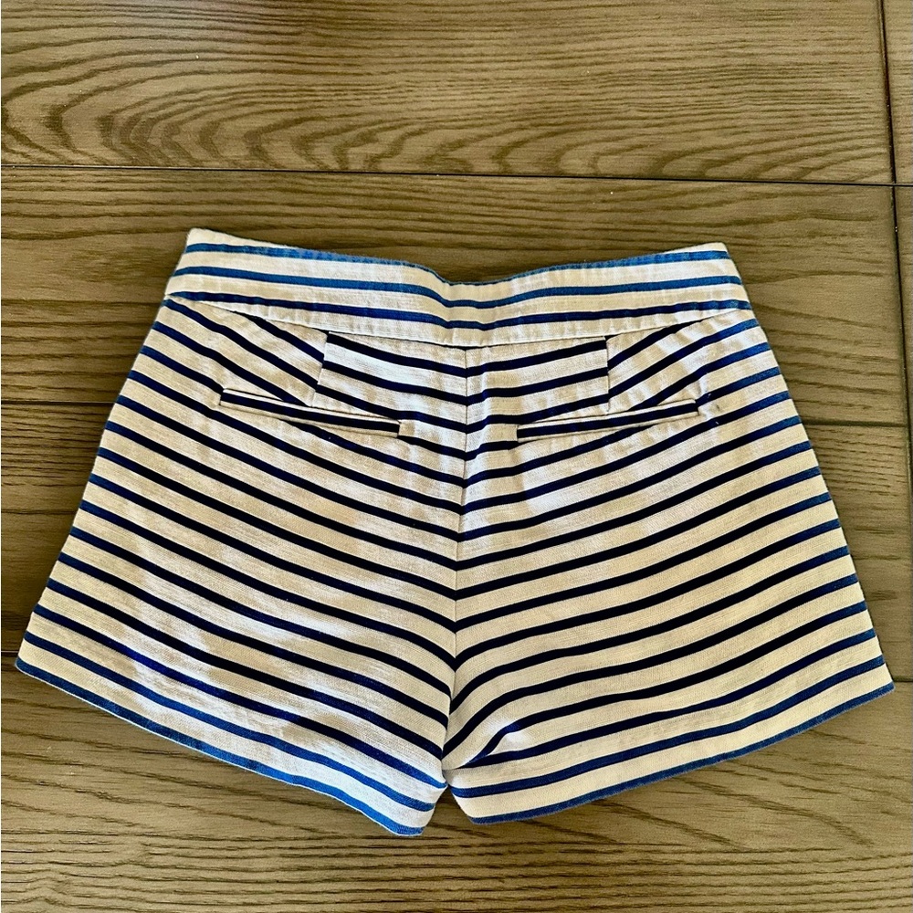 J. Crew Navy and White High Waist Shorts - Picture 3 of 5